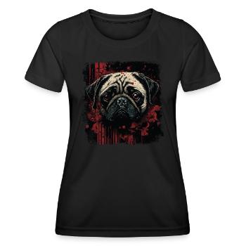 Scary Pug - Women's Functional T-Shirt - black - Front - AI Model Female 172 light (172cm)