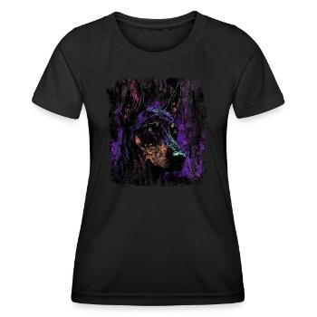 Spooky Doberman - Women's Functional T-Shirt - black - Front - AI Model Female 172 light (172cm)