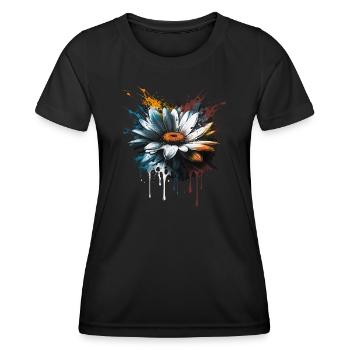 Pâquerette - T-shirt sport Femme - noir - Devant - AI Model Female 172 light (172cm)