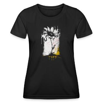 Pâquerette - T-shirt sport Femme - noir - Devant - AI Model Female 172 light (172cm)