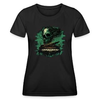 Horrorklavier - Frauen Funktions-T-Shirt - Schwarz - Vorne - AI Model Female 172 light (172cm)