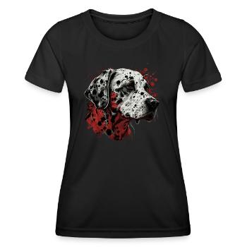 Dalmatiner - Frauen Funktions-T-Shirt - Schwarz - Vorne - AI Model Female 172 light (172cm)
