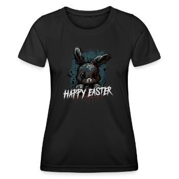 happy creepy easter - Frauen Funktions-T-Shirt - Schwarz - Vorne - AI Model Female 172 light (172cm)