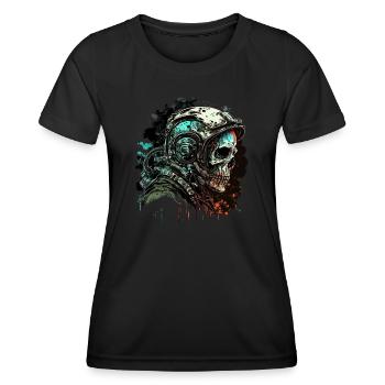 Zombie Astronaut - Frauen Funktions-T-Shirt - Schwarz - Vorne - AI Model Female 172 light (172cm)