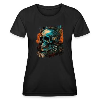 Zombie Disc Jockey - Women's Functional T-Shirt - black - Front - AI Model Female 172 light (172cm)