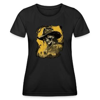 Untoter Cowboy - Frauen Funktions-T-Shirt - Schwarz - Vorne - AI Model Female 172 light (172cm)