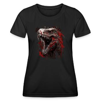 T-Rex de mauvaise humeur - T-shirt sport Femme - noir - Devant - AI Model Female 172 light (172cm)