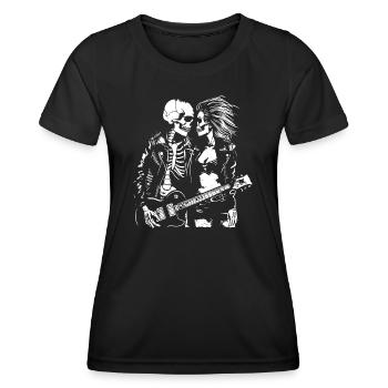 Ewige Rock'n Roll Liebe - Frauen Funktions-T-Shirt - Schwarz - Vorne - AI Model Female 172 light (172cm)