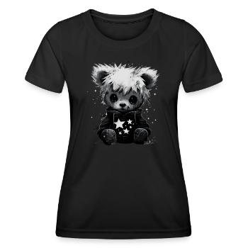 Cute Emo Teddy Bear - Women's Functional T-Shirt - black - Front - AI Model Female 172 light (172cm)