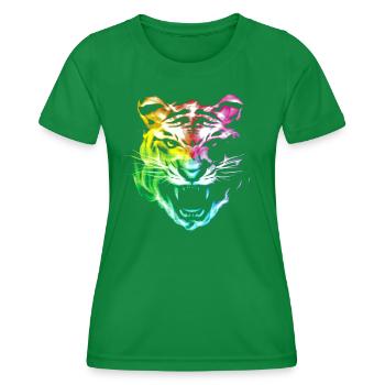 Tigre léopard Animal - T-shirt sport Femme - vert - Devant - AI Model Female 172 dark (172cm)