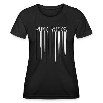 Retro Punk Rock Nostalgia Music Punk Rocks - Women's Functional T-Shirt - black - Front - AI Model Female 172 light (172cm)