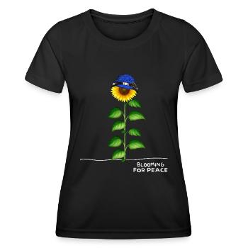 ukraine sonnenblume slava ukraini ukrainian - Frauen Funktions-T-Shirt - Schwarz - Vorne - AI Model Female 172 light (172cm)