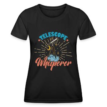 Space Stars Planets Telescope Astronomy - T-shirt sport Femme - noir - Devant - AI Model Female 172 light (172cm)