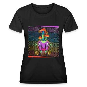 Pilze Mykologie Ameise Zombie Biologie Student - Frauen Funktions-T-Shirt - Schwarz - Vorne - AI Model Female 172 light (172cm)