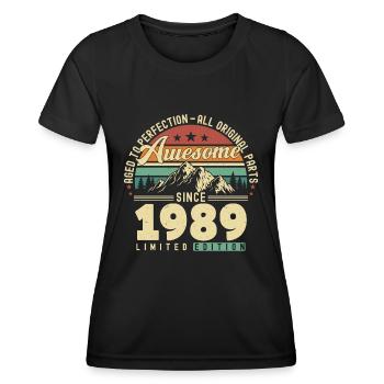 Großartig seit 1989 - Frauen Funktions-T-Shirt - Schwarz - Vorne - AI Model Female 172 light (172cm)