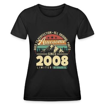 Great since 2008 - Women's Functional T-Shirt - black - Front - AI Model Female 172 light (172cm)