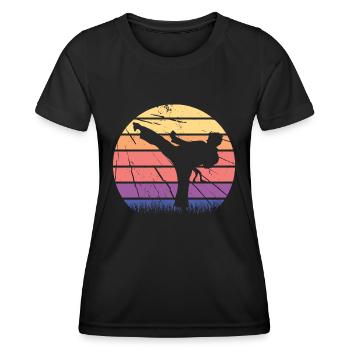 Martial artist karate martial arts martial arts - Women's Functional T-Shirt - black - Front - AI Model Female 172 light (172cm)
