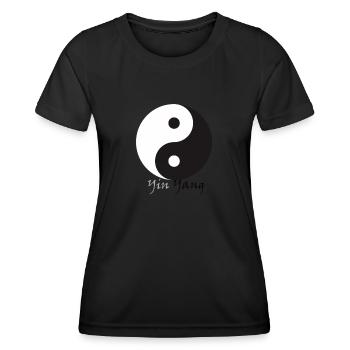 yin yang - T-shirt sport Femme - noir - Devant - AI Model Female 172 light (172cm)