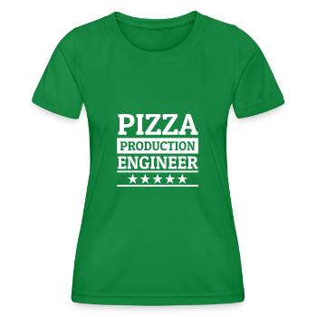 Pizza Pizzaria I love pizza pizza baker - Women's Functional T-Shirt - kelly green - Front - AI Model Female 172 dark (172cm)