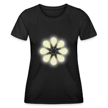 Ampoules électriques - T-shirt sport Femme - noir - Devant - AI Model Female 172 light (172cm)
