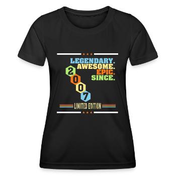 Légendaire épopée impressionnante depuis 2007 édition limitée - T-shirt sport Femme - noir - Devant - AI Model Female 172 light (172cm)