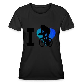 Rennradfahrer Rennrad Roadbike Rennradfahren - Frauen Funktions-T-Shirt - Schwarz - Vorne - AI Model Female 172 light (172cm)