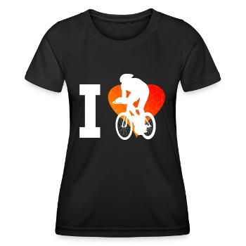 Cyclisme sur route hommes course cycliste vélo de route - T-shirt sport Femme - noir - Devant - AI Model Female 172 light (172cm)