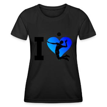 Joueuse de volleyball Beach Volley Volley Volley Femmes Volley - T-shirt sport Femme - noir - Devant - AI Model Female 172 light (172cm)