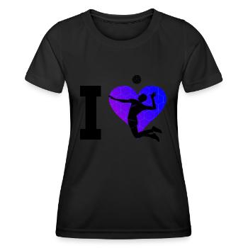 Beach Volleyball Beach Volley Volley Volleyball - T-shirt sport Femme - noir - Devant - AI Model Female 172 light (172cm)