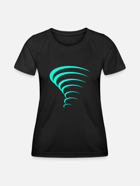 Tornado design - Women's Functional T-Shirt - black