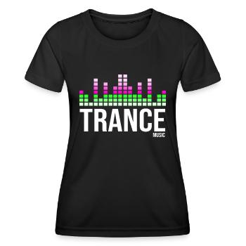 Logo de la musique trance - T-shirt sport Femme - noir - Devant - AI Model Female 172 light (172cm)