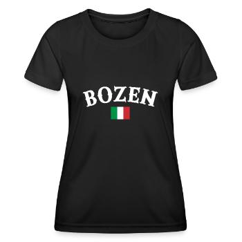 Bozen Italien Italienische Flagge Italiener - Frauen Funktions-T-Shirt - Schwarz - Vorne - AI Model Female 172 light (172cm)