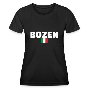 Bolzano Italie Drapeau italien Italien - T-shirt sport Femme - noir - Devant - AI Model Female 172 light (172cm)