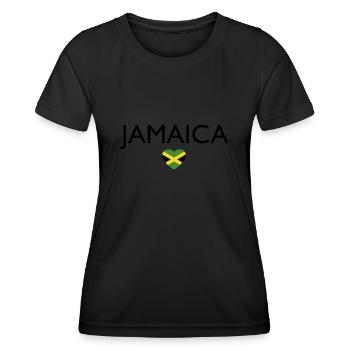Jamaïque Jamaïque Drapeau jamaïcain - T-shirt sport Femme - noir - Devant - AI Model Female 172 light (172cm)