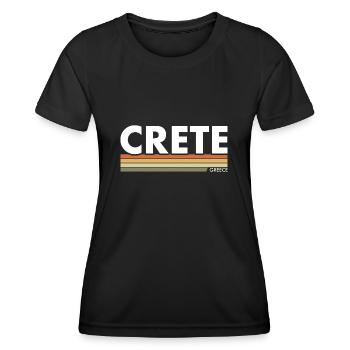 Crète Grèce Grec - T-shirt sport Femme - noir - Devant - AI Model Female 172 light (172cm)
