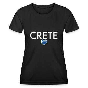 Crète Grèce Drapeau grec Grec - T-shirt sport Femme - noir - Devant - AI Model Female 172 light (172cm)