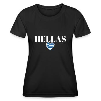 Hellas Grèce Drapeau grec Grec - T-shirt sport Femme - noir - Devant - AI Model Female 172 light (172cm)