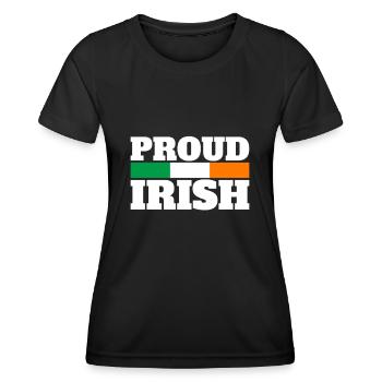 Fier Irlandais Irlande Drapeau Irlandais Fier Irlandais - T-shirt sport Femme - noir - Devant - AI Model Female 172 light (172cm)
