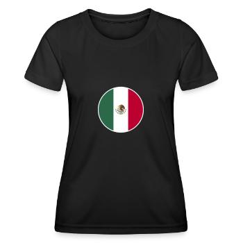 Mexique Drapeau mexicain Mexicain - T-shirt sport Femme - noir - Devant - AI Model Female 172 light (172cm)