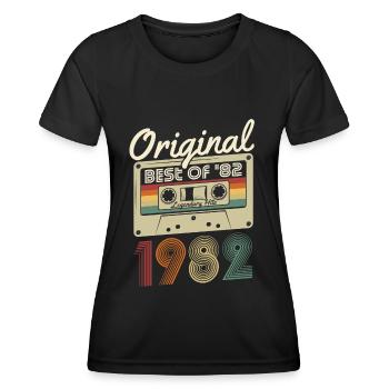 Original 1982 naissance naissance rétro anniversaire - T-shirt sport Femme - noir - Devant - AI Model Female 172 light (172cm)