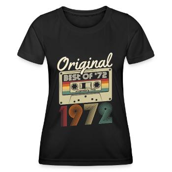 Original 1972 Jahrgang geboren Retro Geburtstag - Frauen Funktions-T-Shirt - Schwarz - Vorne - AI Model Female 172 light (172cm)