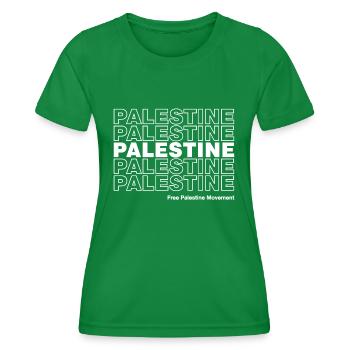 Freie Palästina-Bewegung - Frauen Funktions-T-Shirt - Kelly Green - Vorne - AI Model Female 172 dark (172cm)