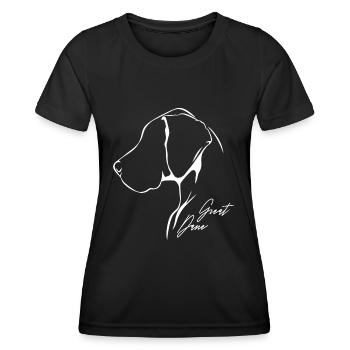 GREAT DANE Profil Chiens Chien Wilsigns - T-shirt sport Femme - noir - Devant - AI Model Female 172 light (172cm)