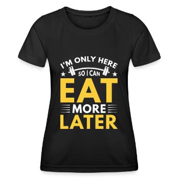 Lustiger Fitness Spruch Workout Warmup Sport - Frauen Funktions-T-Shirt - Schwarz - Vorne - AI Model Female 172 light (172cm)