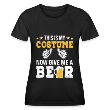 This is my costume Give me a beer - Women's Functional T-Shirt - black - Front - AI Model Female 172 light (172cm)