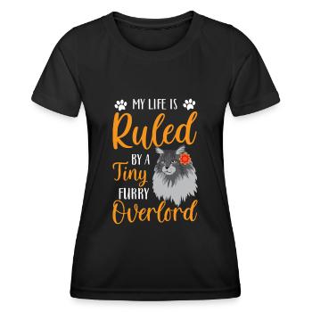 Katze Katzenliebhaber Kater Vierbeiner - Frauen Funktions-T-Shirt - Schwarz - Vorne - AI Model Female 172 light (172cm)