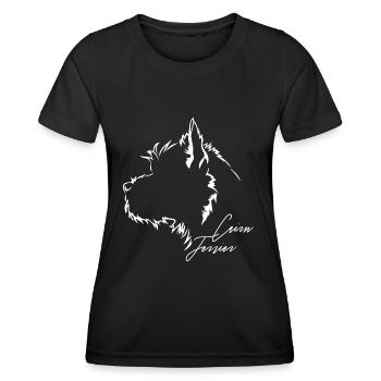 CAIRN TERRIER Profil Hunde Hund Wilsigns - Frauen Funktions-T-Shirt - Schwarz - Vorne - AI Model Female 172 light (172cm)