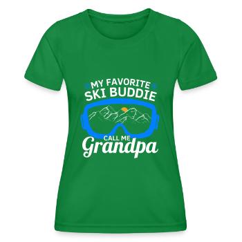 MEIN LIEBLINGS SKI KUMPEL NENNT MICH OPA - Frauen Funktions-T-Shirt - Kelly Green - Vorne - AI Model Female 172 dark (172cm)