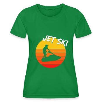 Jet Ski Rétro - T-shirt sport Femme - vert - Devant - AI Model Female 172 dark (172cm)