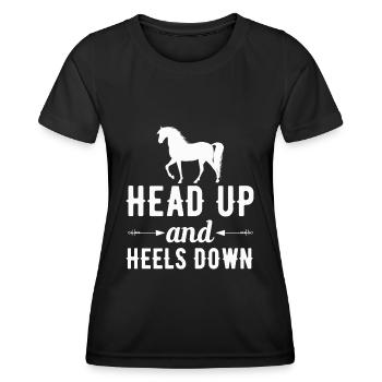 Kopf Hoch Und Absätze Runter - Frauen Funktions-T-Shirt - Schwarz - Vorne - AI Model Female 172 light (172cm)